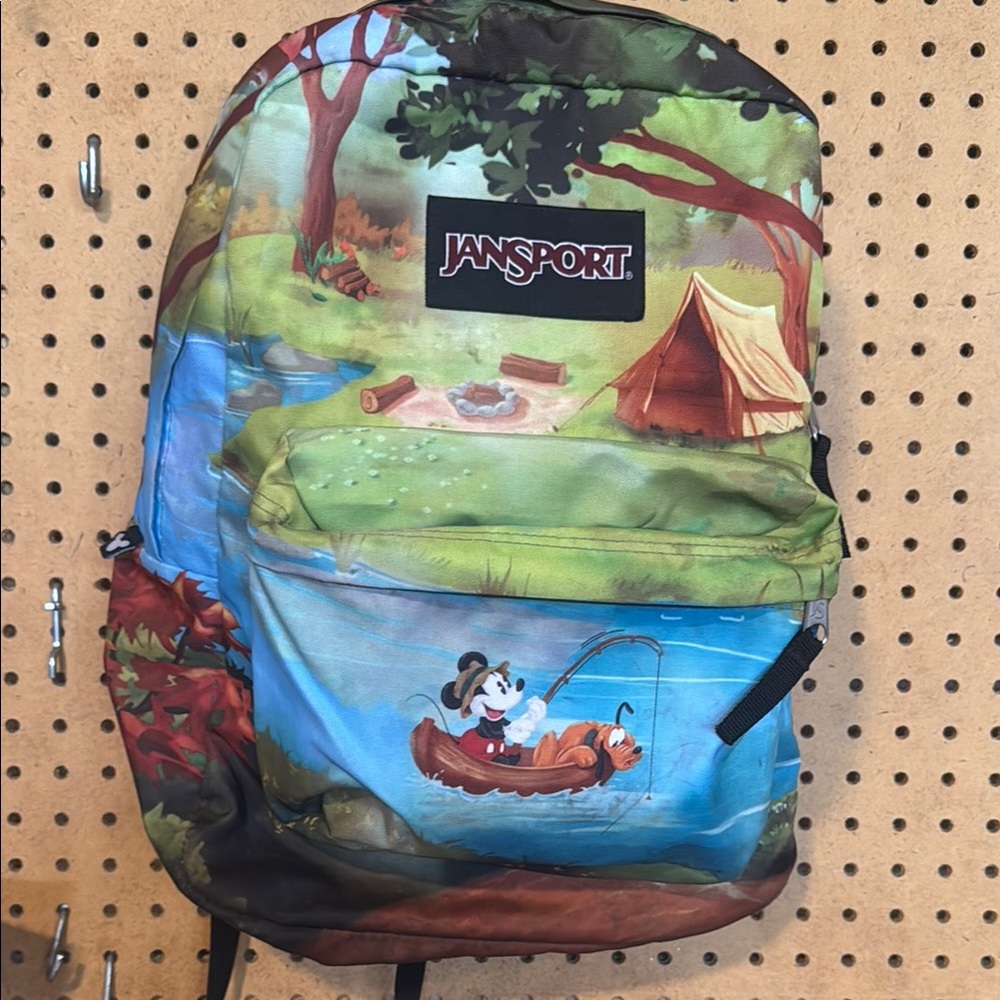 Disney JanSport Mickey Mouse Pluto Fishing Backpack